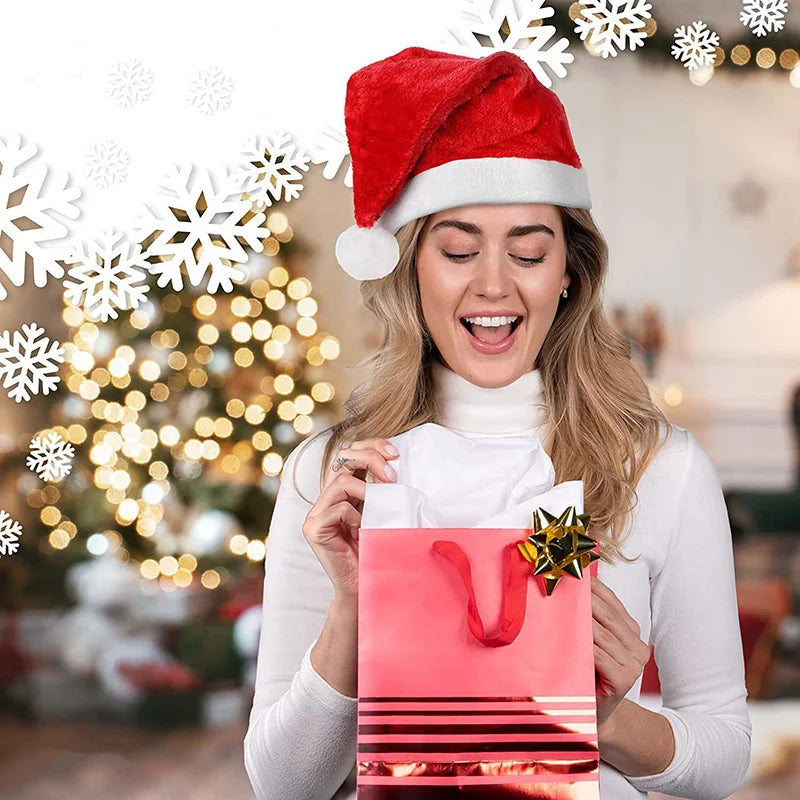 Santa Claus Red Short Plush Hat