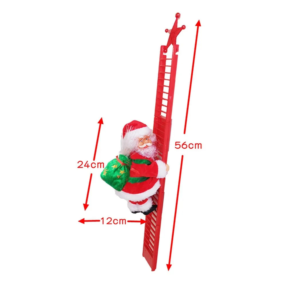 Santa Claus Doll Climbing Ladder with Music