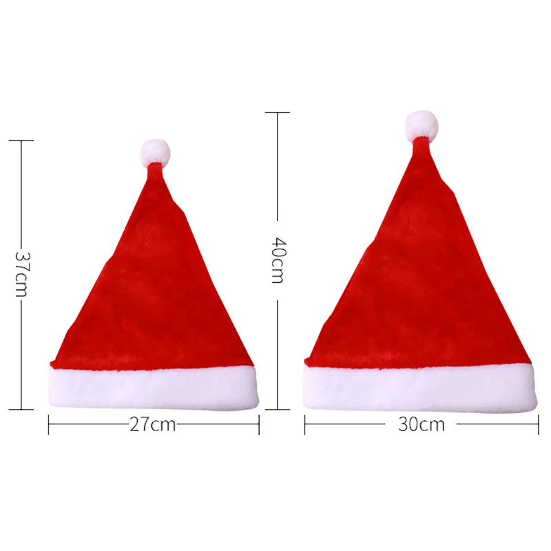 Santa Claus Red Short Plush Hat