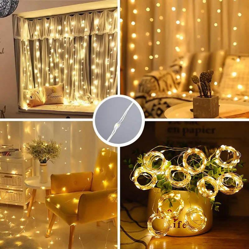 Curtain LED String Lights Garland Festival